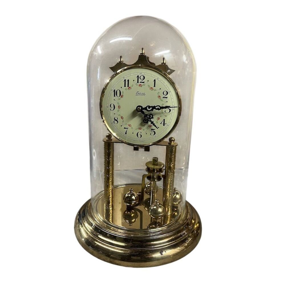 Vintage Endura Domed Anniversary Clock Gold-tone Classic Design - Untested‎